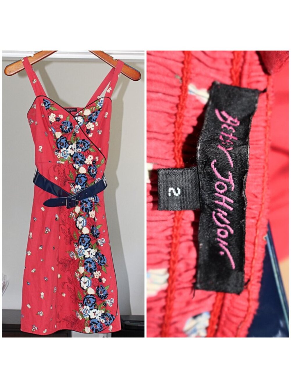Vintage Betsey Johnson Y2K - Asian Inspired, Floral Wrap Print Wrap - sz 2